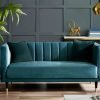 sal salma scalloped back seater teal roomset