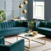 sal salma scalloped back seater teal roomset