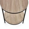 tri tribeca circular lamp table with shelf sonoma oak detail