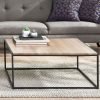 tribeca square coffee table sonoma oak roomset