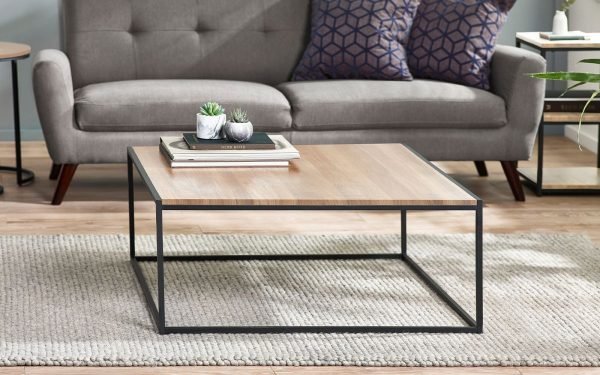 tribeca square coffee table sonoma oak roomset