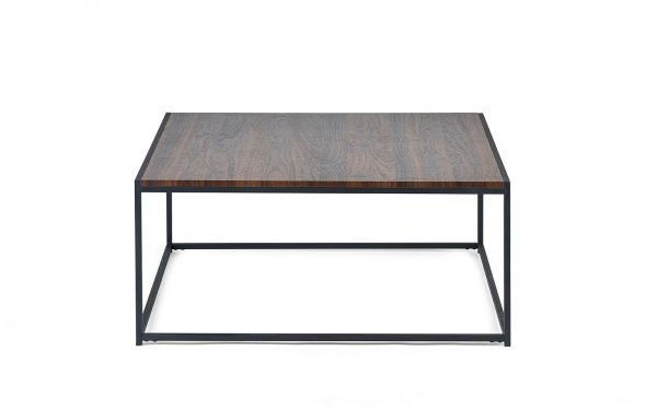 tribeca square coffee table walnut front