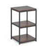 tribeca tall narrow side table walnut