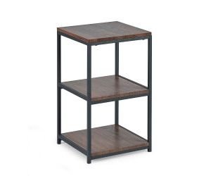tribeca tall narrow side table walnut