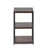 tribeca tall narrow side table walnut front