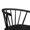 mod modena curved back dining chair black detail