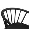 mod modena curved back dining chair black detail