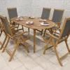 Ellipse Textylene Folding High Back Dining Set