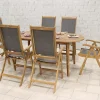 Ellipse Textylene Folding High Back Dining Set