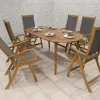 Ellipse Textylene Folding High Back Dining Set