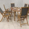 Ellipse Textylene Folding High Back Dining Set