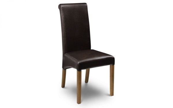 cuba chair brown with oak leg