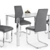 enzo dining table calabria cantilever velvet grey chairs