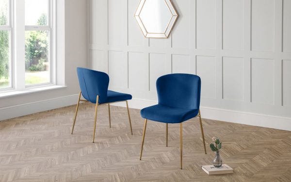 harper blue chair roomset