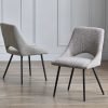 iri iris grey boucle dining chair roomset ()