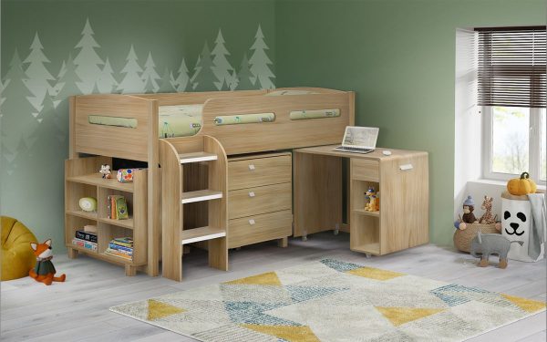 kim kimbo cabin bed sonoma oak roomset