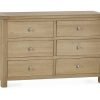 mem memphis limed oak drawer wide chest cutout