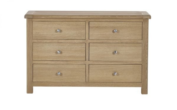 mem memphis limed oak drawer wide chest cutout