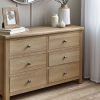 mem memphis limed oak drawer wide chest roomset