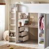 oce ocean highsleeper pale wood white roomset