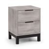 bal bali drawer bedside grey oak cutout