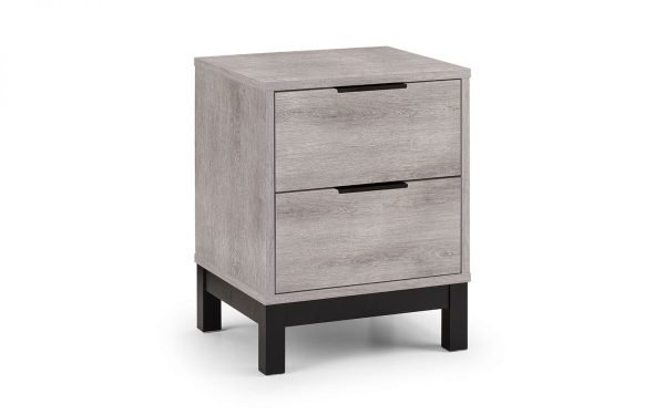 bal bali drawer bedside grey oak cutout