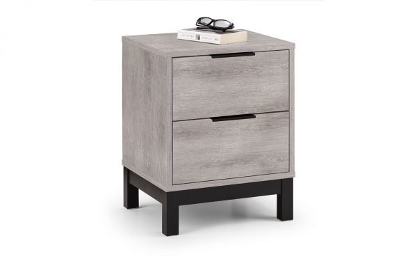 bal bali drawer bedside grey oak cutout