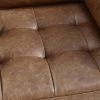 HEN HenleySeaterSofa BrownFauxLeatherDetail jpg