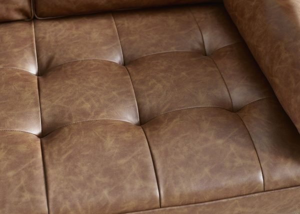 HEN HenleySeaterSofa BrownFauxLeatherDetail jpg