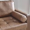 HEN HenleySeaterSofa BrownFauxLeatherDetail jpg