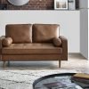 HEN HenleySeaterSofa BrownFauxLeatherRoomset jpg