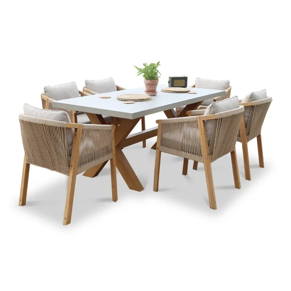 Luna xcm Rectangular Table Roma Chairs