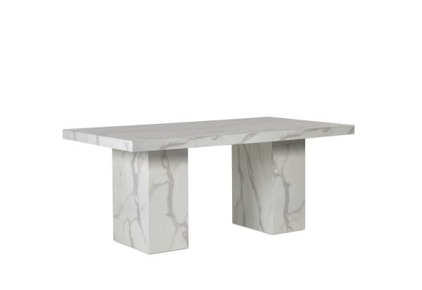 ROM RomeWhiteMarbleEffectDiningTableCutout jpg