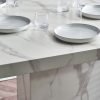 ROM RomeWhiteMarbleEffectDiningTableDetail jpg