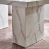 ROM RomeWhiteMarbleEffectDiningTableDetail jpg