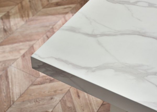 ROM RomeWhiteMarbleEffectDiningTableDetail jpg