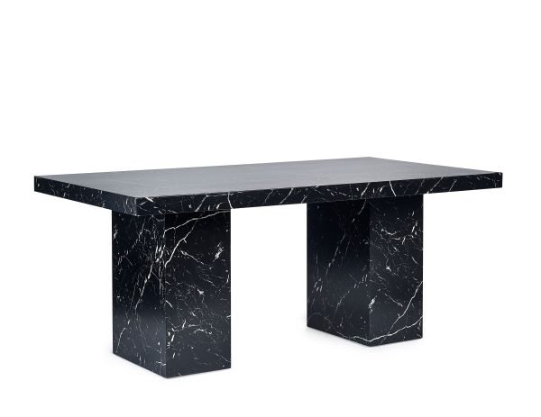 ROM RomeBlackMarbleEffectDiningTableCutout jpg