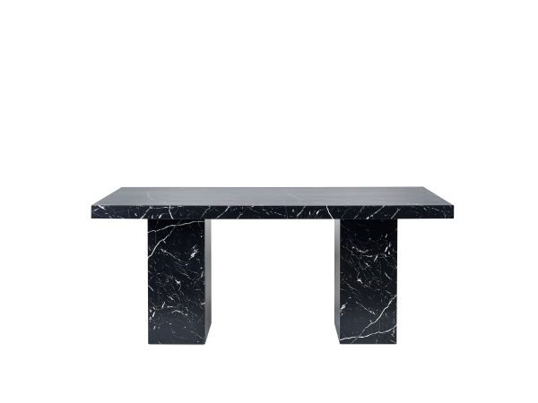 ROM RomeBlackMarbleEffectDiningTableCutout jpg