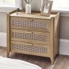 syd sydney rattan effect drawer chest roomset