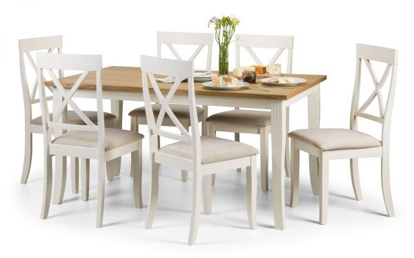 davenport dining set white and oak veneer