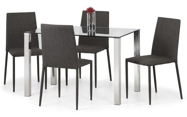 enzo table jazz chair slate grey linen