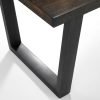 brooklyn dark oak dining table detail