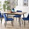 findlay rectangular dining table delaunay blue chairs roomset