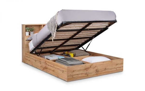 bal bali ottoman storage bed cm natural oak cutout