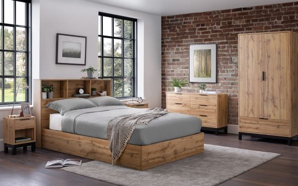 bal bali ottoman storage bed cm natural oak roomset