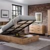 bal bali ottoman storage bed cm natural oak roomset