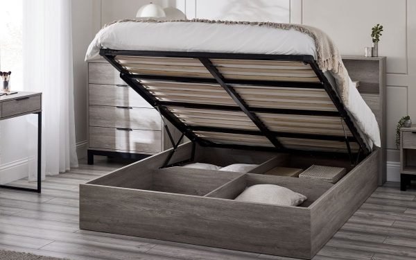 bal bali ottoman bed with gas lift up system cm grey oak roomset ()