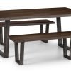 brooklyn dark oak dining table benches