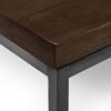 brooklyn dark oak square coffee table corner detail