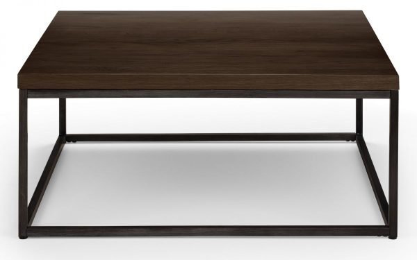 brooklyn dark oak square coffee table front